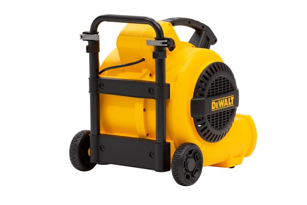 Dewalt 3/4 Hp Air Mover, 3 Speed Max 1800 Cfm Floor Fan, Portable Utility Blower Fan, Dxam 2818 Yellow